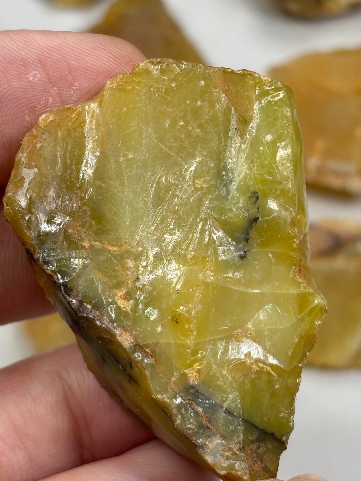 Opal gelb Honigopal, Edelsteinqualität Dendritenopal Goldopal, Madu Opal