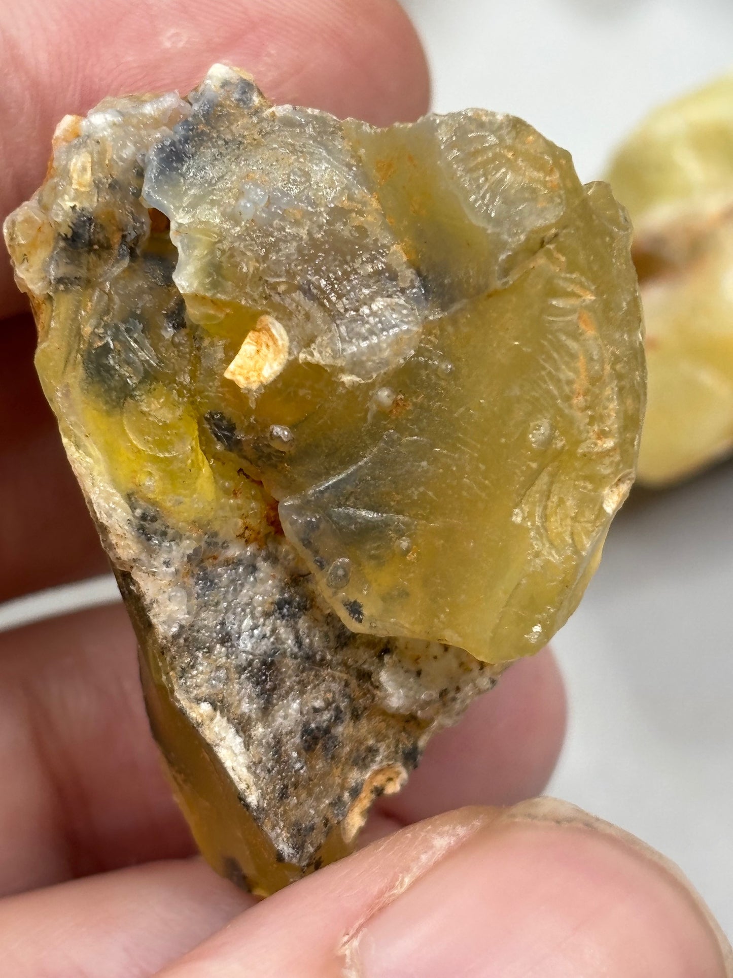 Opal gelb Honigopal, Edelsteinqualität Dendritenopal Goldopal, Madu Opal