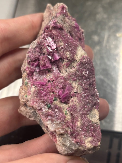 Cobaltocalcit mit Kolwezit Kristalle in sehr guter Qualität, Kongo, Erythrin, Cobalt Calcit Kobalt, Cobaltblüte, Cobaltcalcit Kobaltodolomit Rosasit Kobalt-Calcit Sphärocobaltit