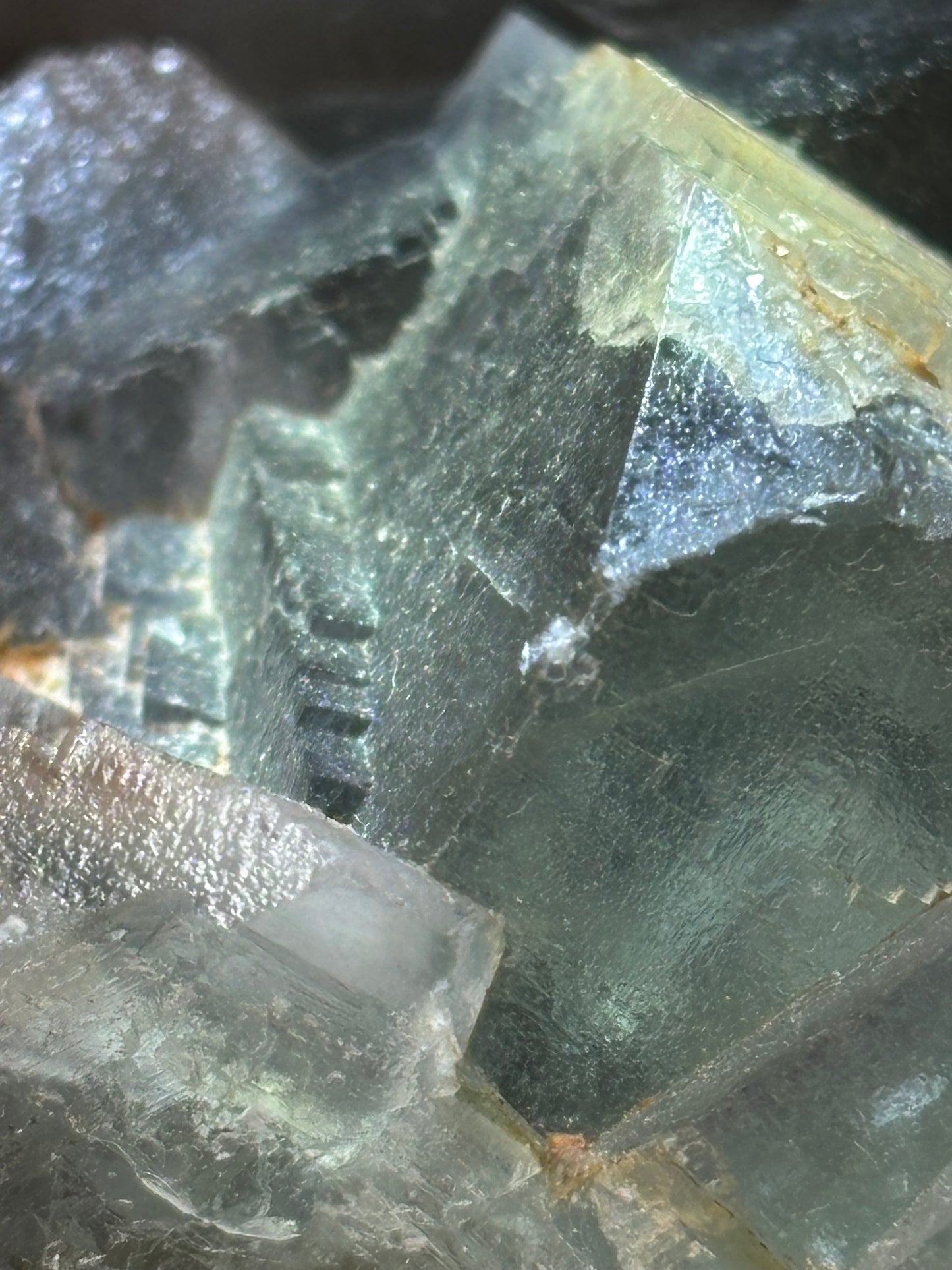 Fluorit grün violett XXL (UV Aktiv) Wölsendorf Bayern Deutschland, Museumsstück Regenbogenfluorit Würfel Oktaeder