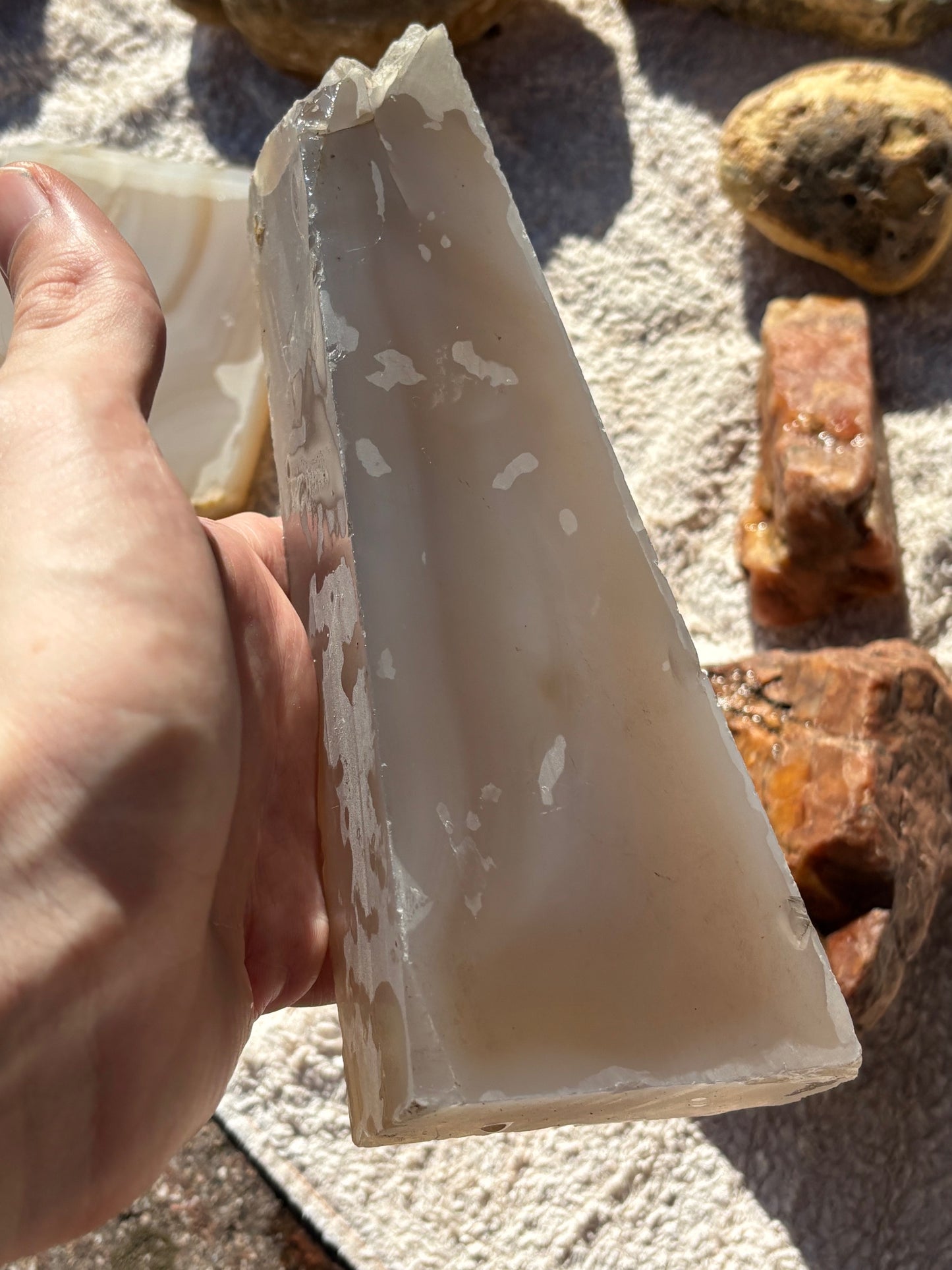 Verschiedene Achat Rohsteine, Knollen, Karneol, Chalcedon