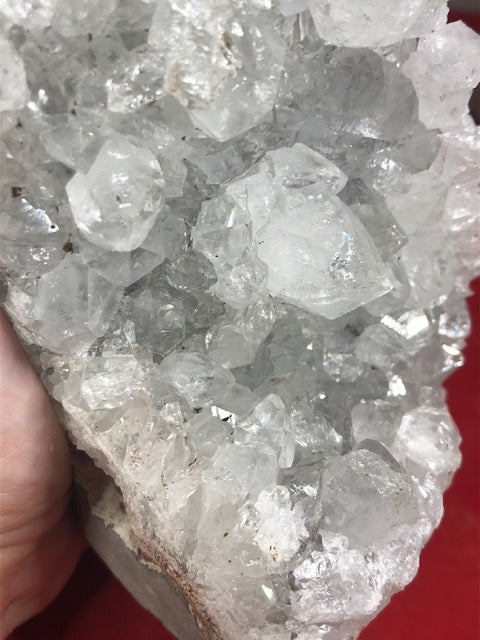 Bergkristall oder Rauchquarz Druse in Basalt beste Qualität