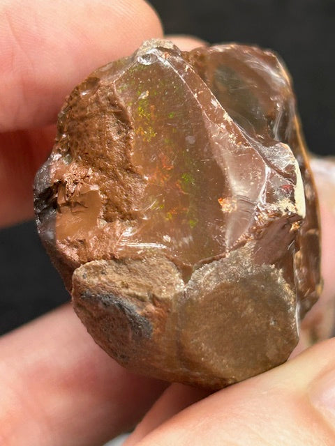 Edelopal Sammlung weltweit, 7 Stück Welo/ Boulder/ Feuer/ Glas Opal Hyalith Schwarzopal