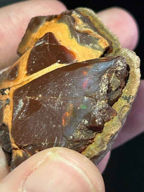 Edelopal Sammlung weltweit, 8 Stück Welo/ Boulder/ Feuer/ Glas Opal Hyalith Schwarzopal