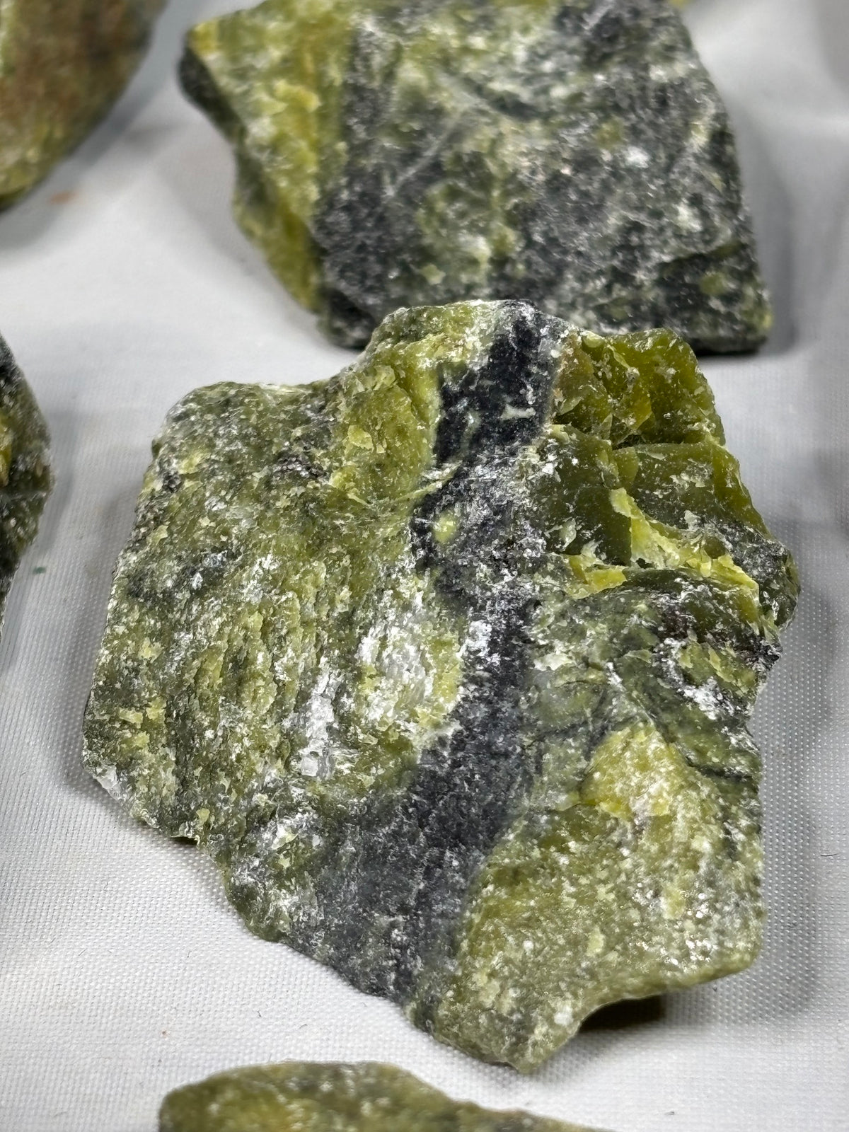 Serpentinit Rohsteine, Schlangenstein afrikanische Jade Serpentin