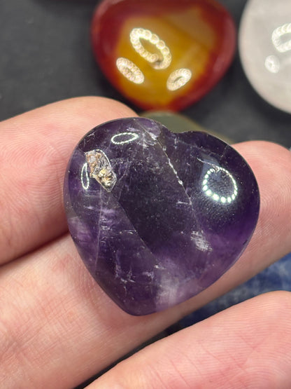 Edelstein Herz ca. 25 x 25mm verschiedene Sorten aus aller Welt, Edelsteinherzen in bester Qualität