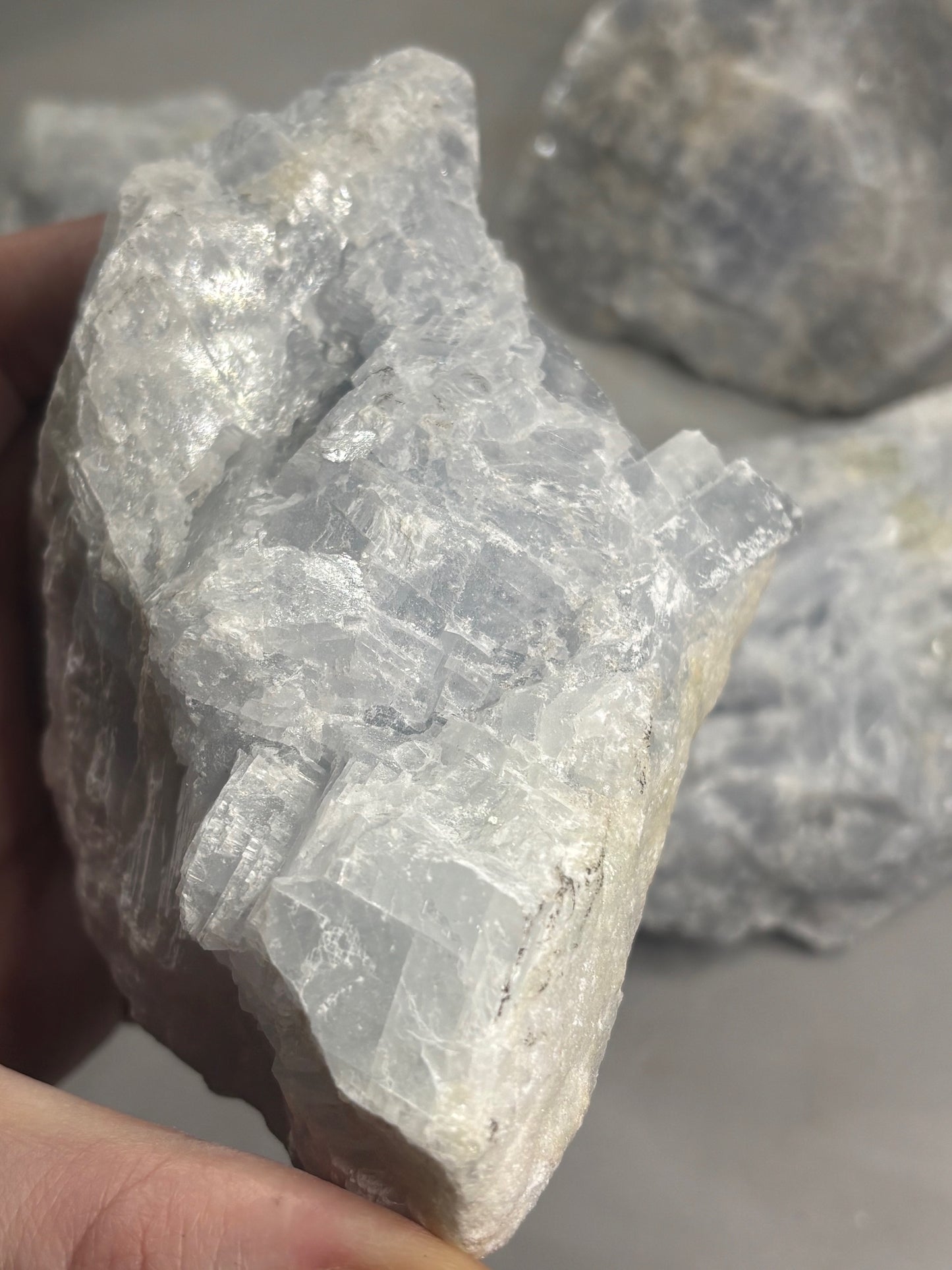 Blauer Calcit Rohstein, in bester Qualität
