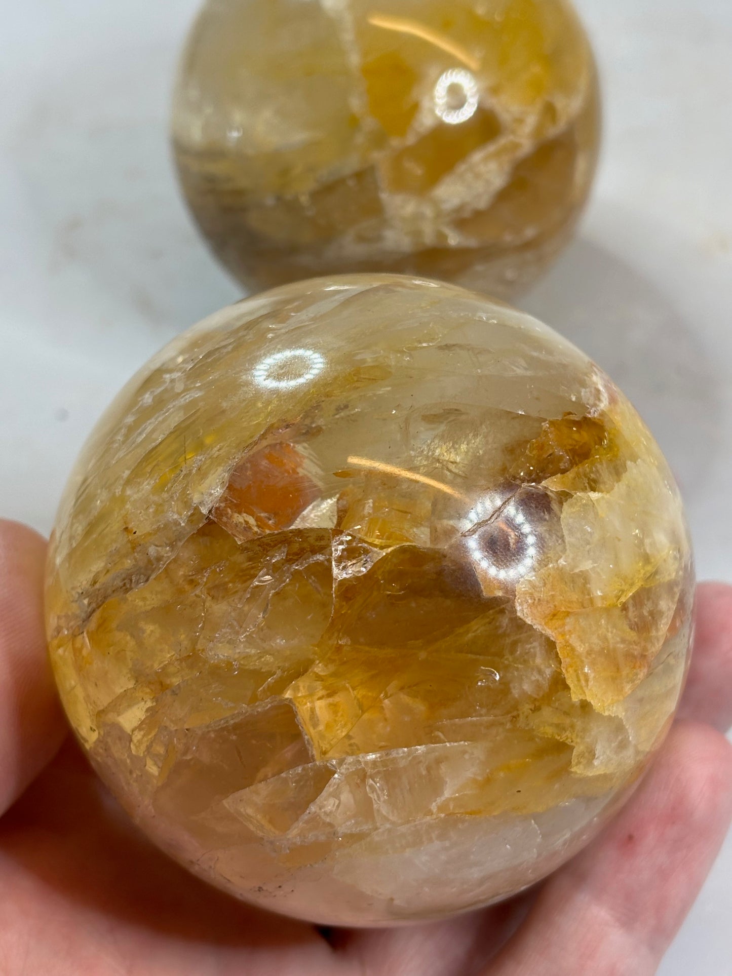 Citrin Golden Healer Kugel XL, in bester Qualität, gelber Quarz Hämatoidquarz