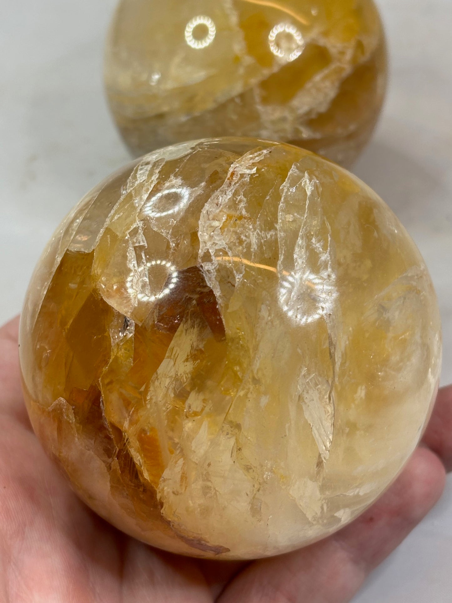 Citrin Golden Healer Kugel XL, in bester Qualität, gelber Quarz Hämatoidquarz