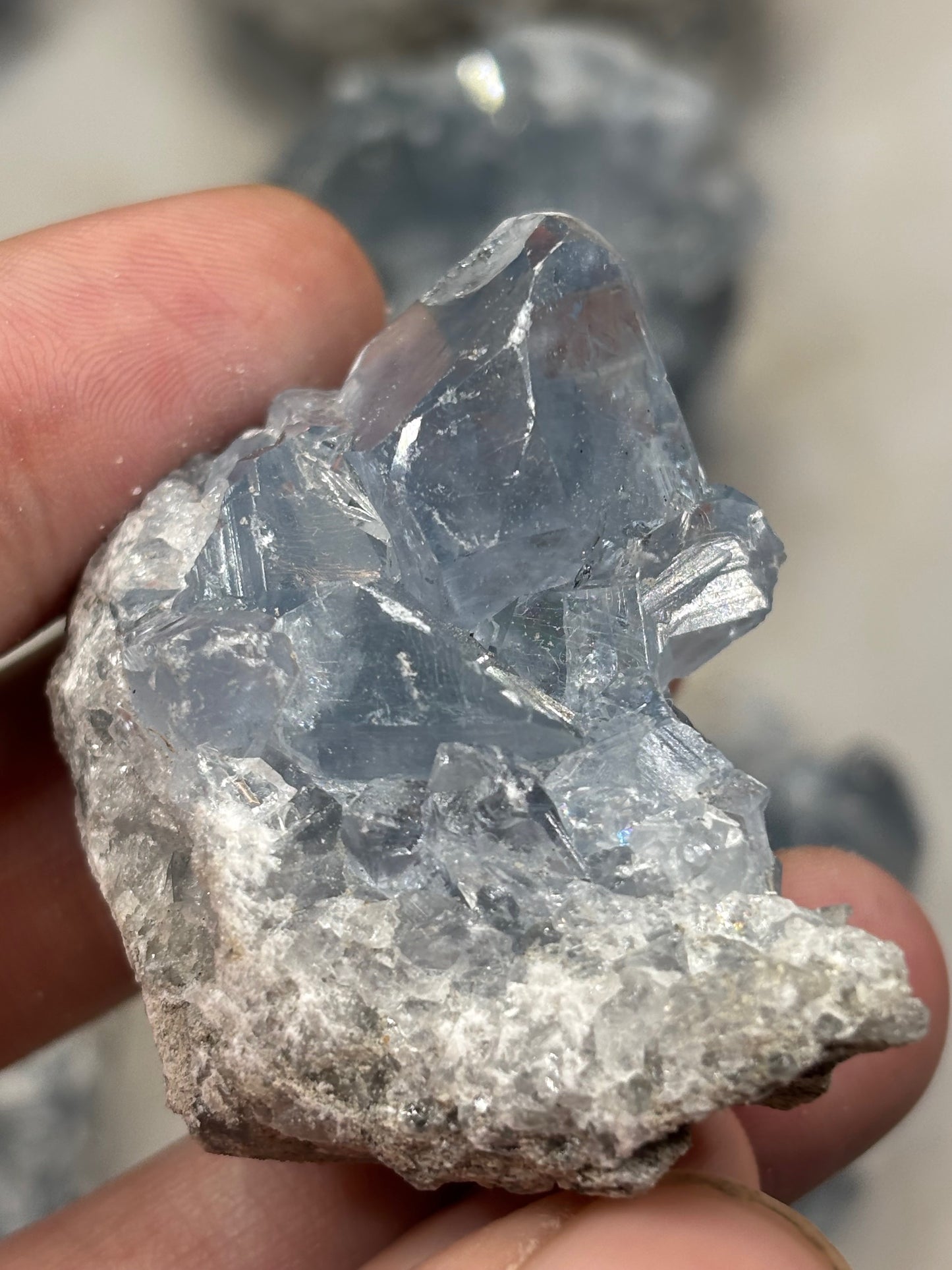 Coelestin Kristall Druse blau, in bester Qualität, Celestin Celestit