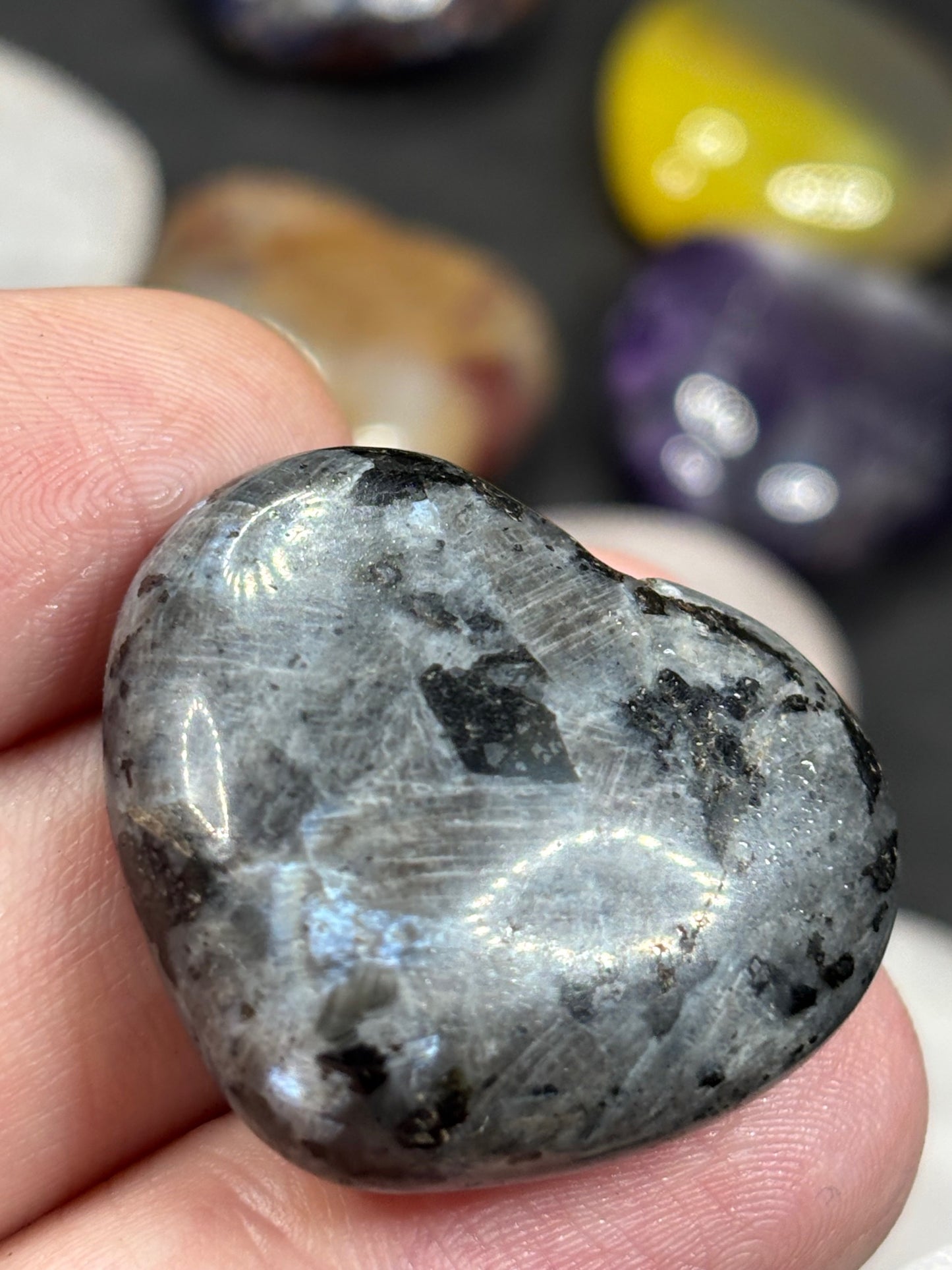 Edelstein Herz ca. 25 x 25mm verschiedene Sorten aus aller Welt, Edelsteinherzen in bester Qualität