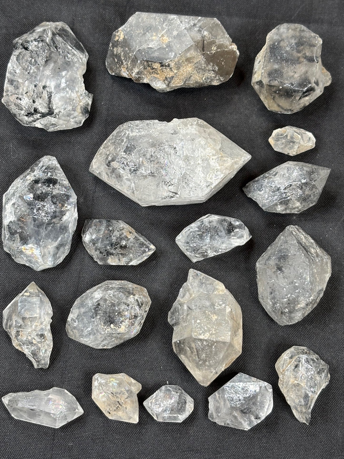 Bergkristall im Herkimer Diamanten Stil, Guizhou China, sehr gute Qualität, Enhydro