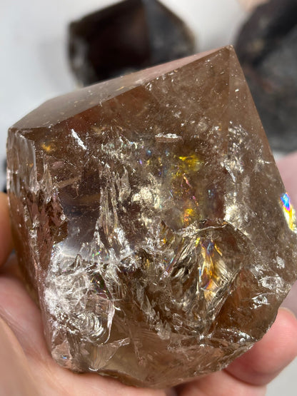 Halbpolierte Spitzen Freiformen, Turmalin Rauchquarz Rosenquarz Obsidian Adular (Mondstein) verschiedene Sorten