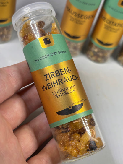 Pfuner Weihrauchmischung, Meditation, Haussegen, Neubeginn, Liebesräucherung & Zirbenweihrauch Zirbe