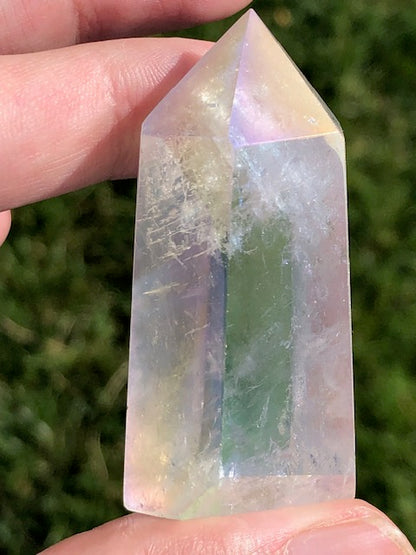Angel Aura oder Titan Aura in bester Qualität, Bergkristall Rosenquarz Amethyst Kristalle Regenbogen Aura
