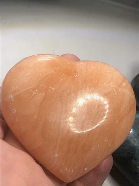 Apatit oder Sonnenstein Herz XL, in bester Qualität