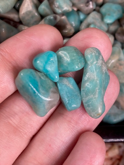 Micro Trommelsteine S & XS Rhodolit Granat, Sonnenstein Mondstein Amazonit beste Qualität