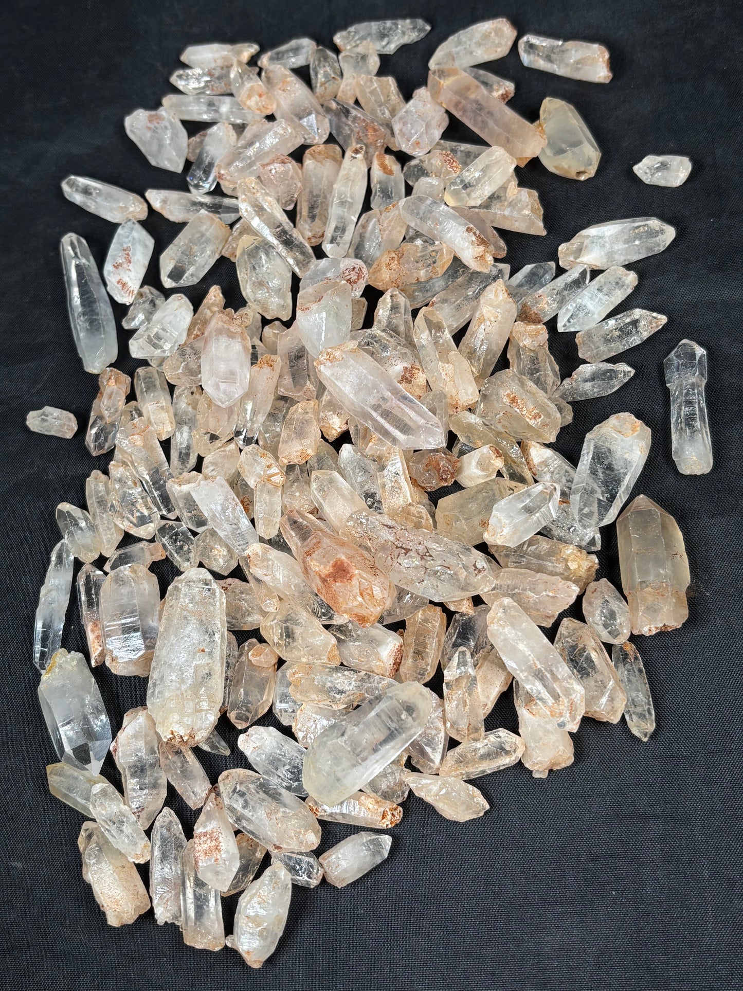 Bergkristall Spitzen Besalampy Madagaskar: Teilweise Szepter- & Herkimer-Formen