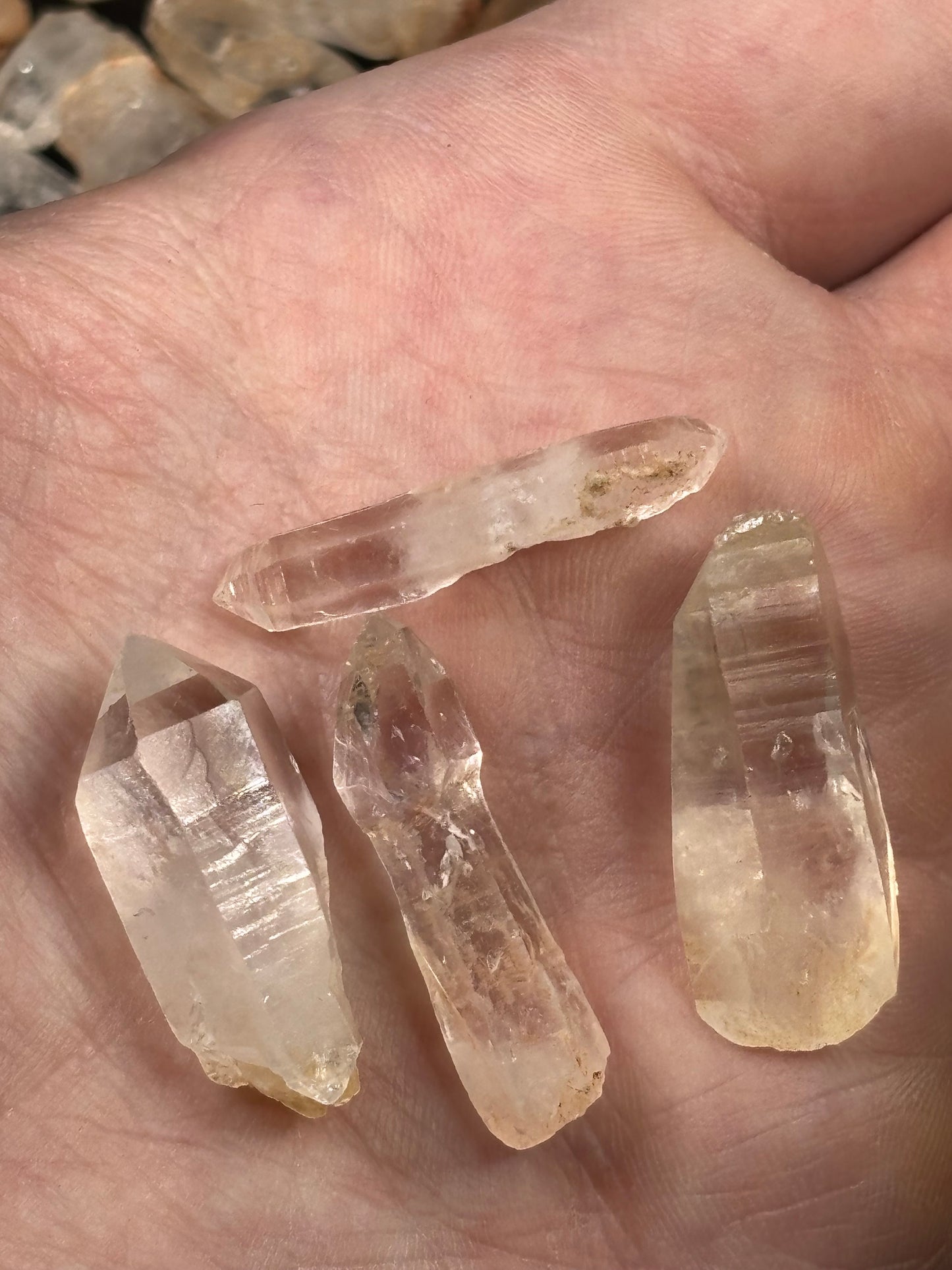 Bergkristall Spitzen Besalampy Madagaskar: Teilweise Szepter- & Herkimer-Formen