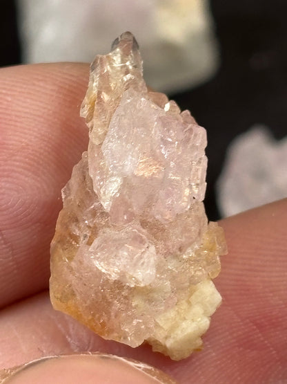 Rosaquarz – kristalliner rosa Quarz (natürliche Färbung), sehr selten kein Rosenquarz