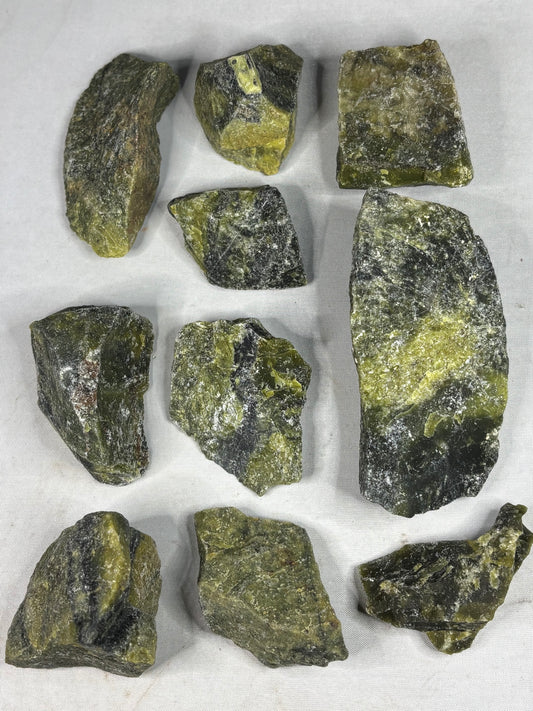 Serpentinit Rohsteine, Schlangenstein afrikanische Jade Serpentin