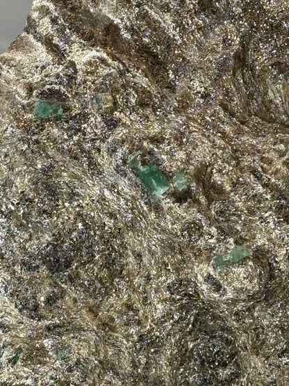 Smaragdkristalle auf Matrix, Habachtal EXTRA Qualität, Museumsstück Smaragd in Biotit Glimmer Matrix, Alpine Mineralien