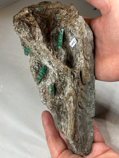 Smaragdkristalle auf Matrix, Habachtal EXTRA Qualität, Museumsstück Smaragd