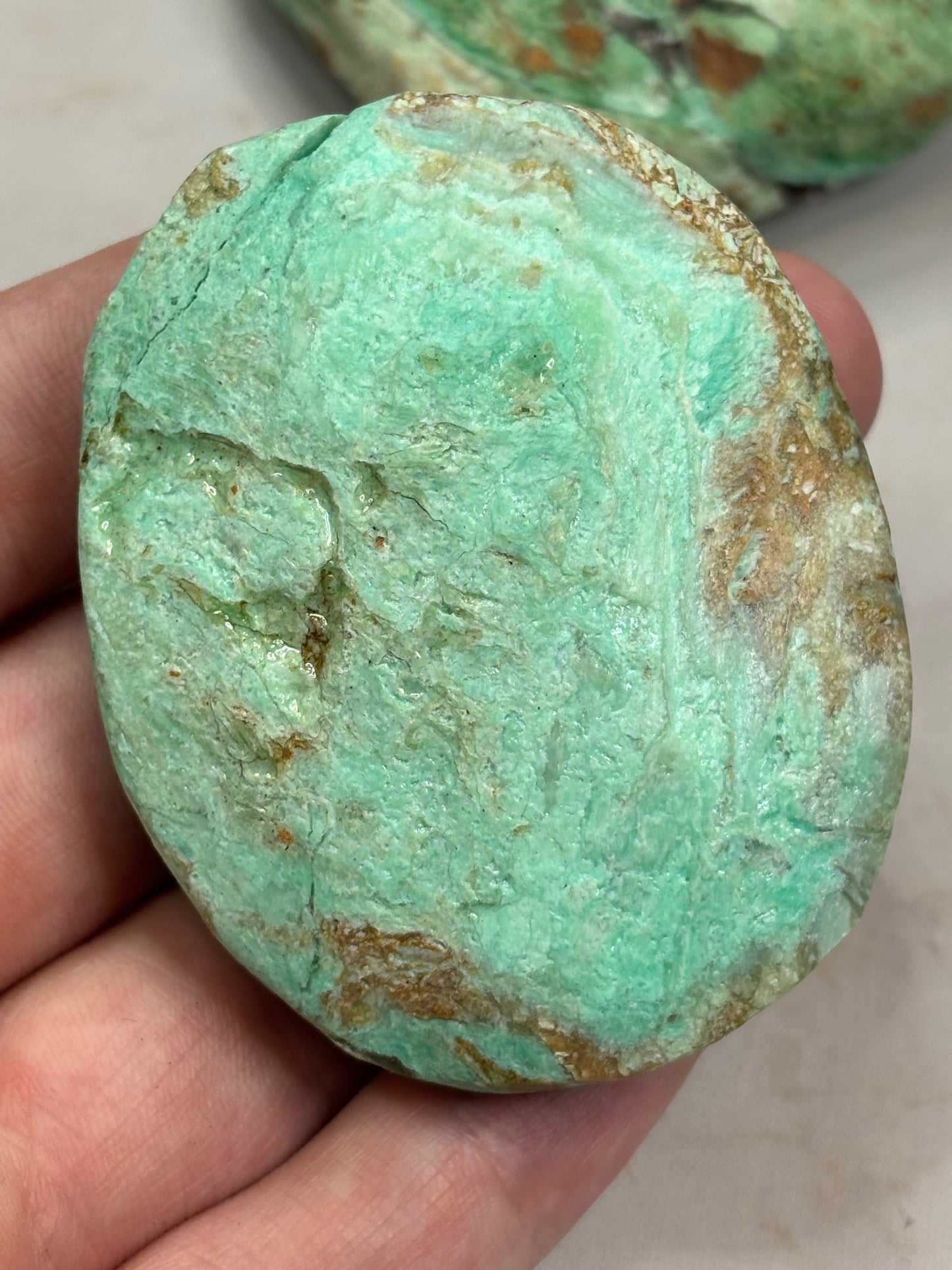 Türkis stabilisiert, Herz oder Handschmeichler, Pebble